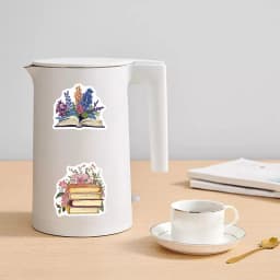 50PCS Retro Flower Books Stickers Exquisite Handbooks Materials Phone Cases Laptop Suitcases Water Cups Waterproof Stickers