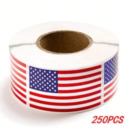 100-250 Pcs American Flag Stickers USA Patriotic Sticker For Notebooks Cards And Scrapbooking Office Stationery Sticker