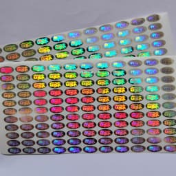 520pcs OF ORIGINAL INNOVATIVE MADE IN THE USA LABEL STICKERS OVAL LASER HOLOGRAM TAMPER PROOF ORIGIN VOID SEAL