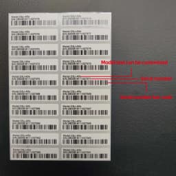 100PCS protection warranty sticker 1.57" x 0.39" (40mm x 10mm) Custom printed serial number barcode two-dimensional code