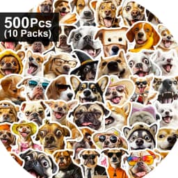 10/50/500pcs Funny Dog Stickers Cartoon Cute Decals Toy Stationery Guitar Phone Bicycle Laptop Luggage Car Graffiti Kids Sticker