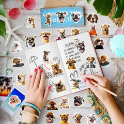 10/50/500pcs Funny Dog Stickers Cartoon Cute Decals Toy Stationery Guitar Phone Bicycle Laptop Luggage Car Graffiti Kids Sticker