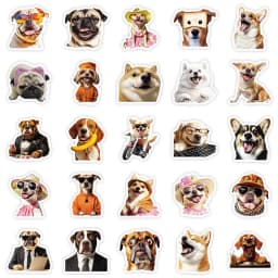 10/50/500pcs Funny Dog Stickers Cartoon Cute Decals Toy Stationery Guitar Phone Bicycle Laptop Luggage Car Graffiti Kids Sticker