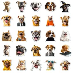 10/50/500pcs Funny Dog Stickers Cartoon Cute Decals Toy Stationery Guitar Phone Bicycle Laptop Luggage Car Graffiti Kids Sticker