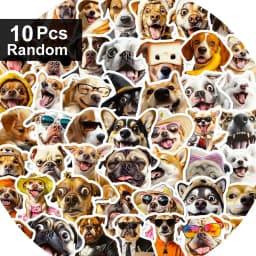 10/50/500pcs Funny Dog Stickers Cartoon Cute Decals Toy Stationery Guitar Phone Bicycle Laptop Luggage Car Graffiti Kids Sticker