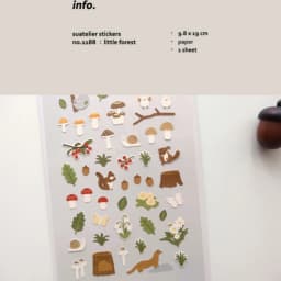 Korean Import Brand Suatelier Little Forest Animals Paper Sticker Scrapbooking Diy Journaling Diary Decor Stationery Sticker1188