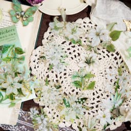 20 pcs/pack PET Plant Flowers Stickers aesthetic Stick Labels Decorative Scrapbooking material hand made Diy Supplies