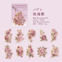 20 pcs/pack PET Plant Flowers Stickers aesthetic Stick Labels Decorative Scrapbooking material hand made Diy Supplies