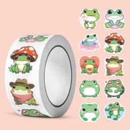 100-500pcs Cute Traveling Frog Cartoon Graffiti Stickers DIY Phone Guitar Laptop Notebook Suitcase Waterproof Sticker Kids Toy