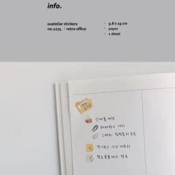 Korean Import Original Suatelier Retro Office Paper Stickers Scrapbooking Diy Journal Stationery Sticker Art Dec Supplies 1174