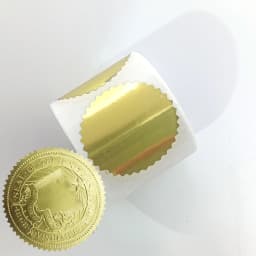 50mm Gear Sticker Concave Convex Printing Metallic Glossy Embossing Stamp Sticker Gift Package Sealing Sticker Scrapbook Sticker