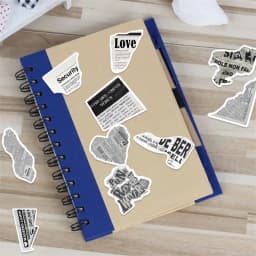 10/30/52PCS Vintage Newspaper PVC Sticker Aesthetic Korean Stationery School Supplies DIY Decoration Scrapbooking