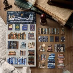 2sheets Book Gallery Series Retro 3D Relief Die Cutting Stickers Creative Decoration DIY Junk Journal Scrapbook Stickers