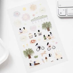 Korean Import Suatelier Midnight Picnic PVC Stickers Scrapbooking Diy Journal Diary Cute School Stationery Sticker School Gift