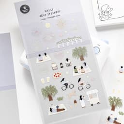 Korean Import Suatelier Midnight Picnic PVC Stickers Scrapbooking Diy Journal Diary Cute School Stationery Sticker School Gift