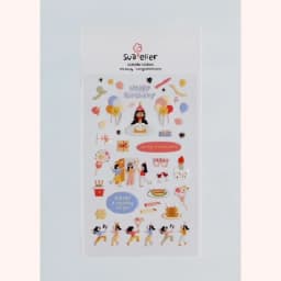 Korean Import Brand Sonia Kawaii Happy Birthday Party PET Stickers Scrapbooking Diy Cute Diary Stationery Sticker