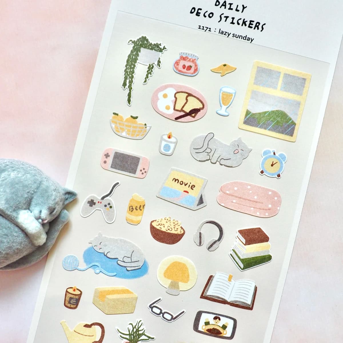 Korean Import Suatelier Lazy Sunday Stickers Scrapbooking Diy Journal Dairy Cute Decor Stationery Sticker 1171