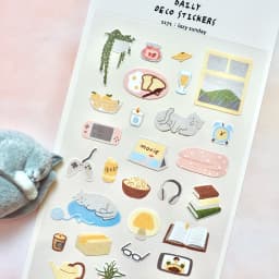 Korean Import Suatelier Lazy Sunday Stickers Scrapbooking Diy Journal Dairy Cute Decor Stationery Sticker 1171