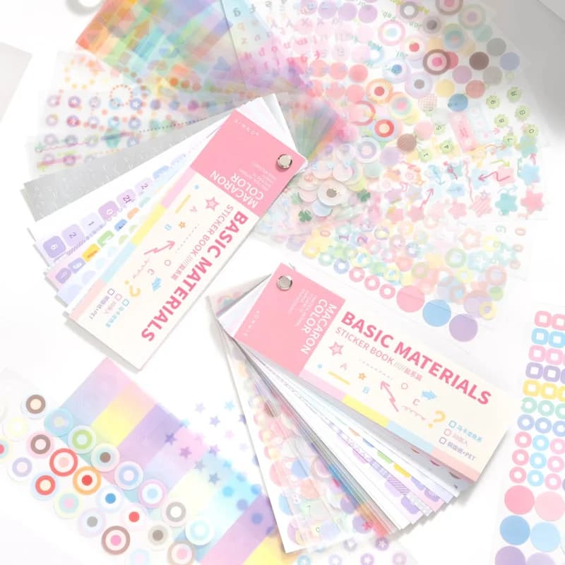 Journal GO 30pcs Colorful Dots Stickers Colored Marks Sticker Paper for Diary Scrapbooking Collage Card Decoration Accessories
