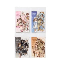 JIANWU Star Sleeping Fairy Tale Girl Note Series Cute Character Landscape Material Collage Sticker Creative Journal Stationery