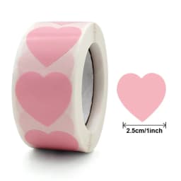 Colorful Heart ShapeSticker For Kids Reward Sticker Pink Dots Labels Valentine's Day Love Sticker Label Gift