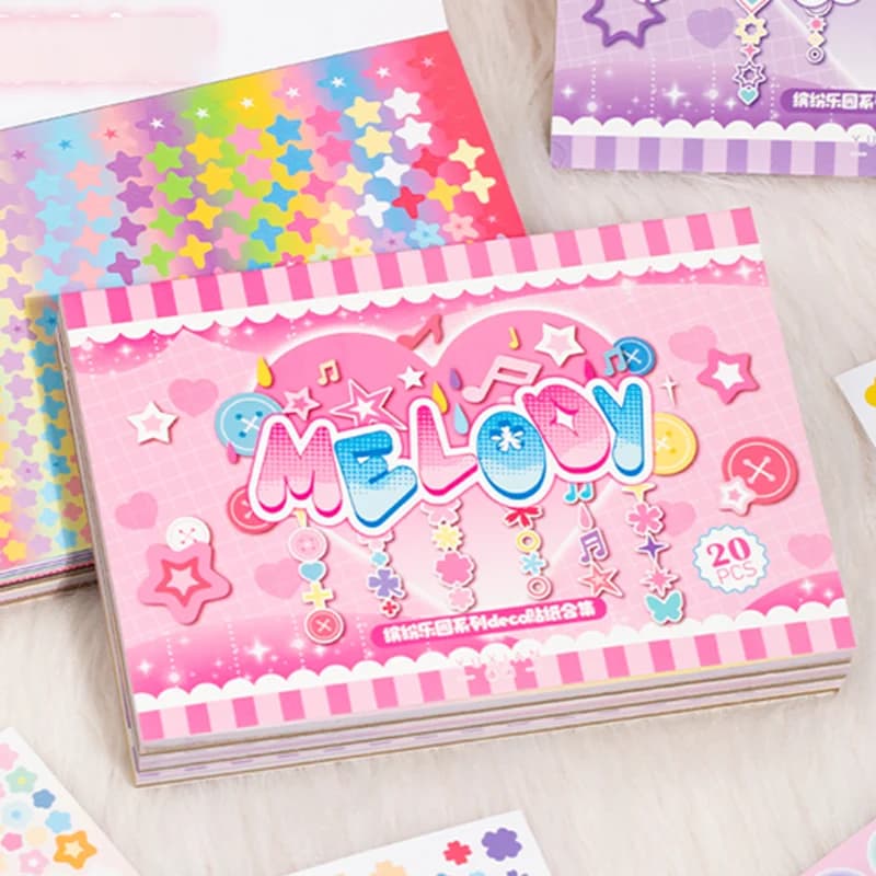 Mr. Paper 20 Sheets Colorful Paradise Deco Sticker Book For DIY Journal Collage Scrapbook Diary Album Calendar Journal Decor