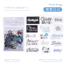 30pcs Soft Memo Series Kawaii Ins English Text Label PET Stickers DIY Diary Scrapbook Aesthetic Stationery Stickers