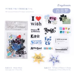 30pcs Soft Memo Series Kawaii Ins English Text Label PET Stickers DIY Diary Scrapbook Aesthetic Stationery Stickers