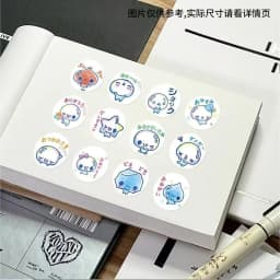 500Pcs/Roll Kawaii Bubble Stickers, Japanese Cartoon Text & Expression Decals for DIY, Journal & Gift Decoration