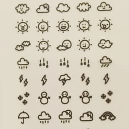 Korean Import Brand Suatelier Sunshine Rain Weather Mini Sticker Scrapbooking Diy Journaling Diary Stationery Sticker 110