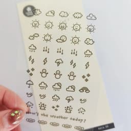 Korean Import Brand Suatelier Sunshine Rain Weather Mini Sticker Scrapbooking Diy Journaling Diary Stationery Sticker 110