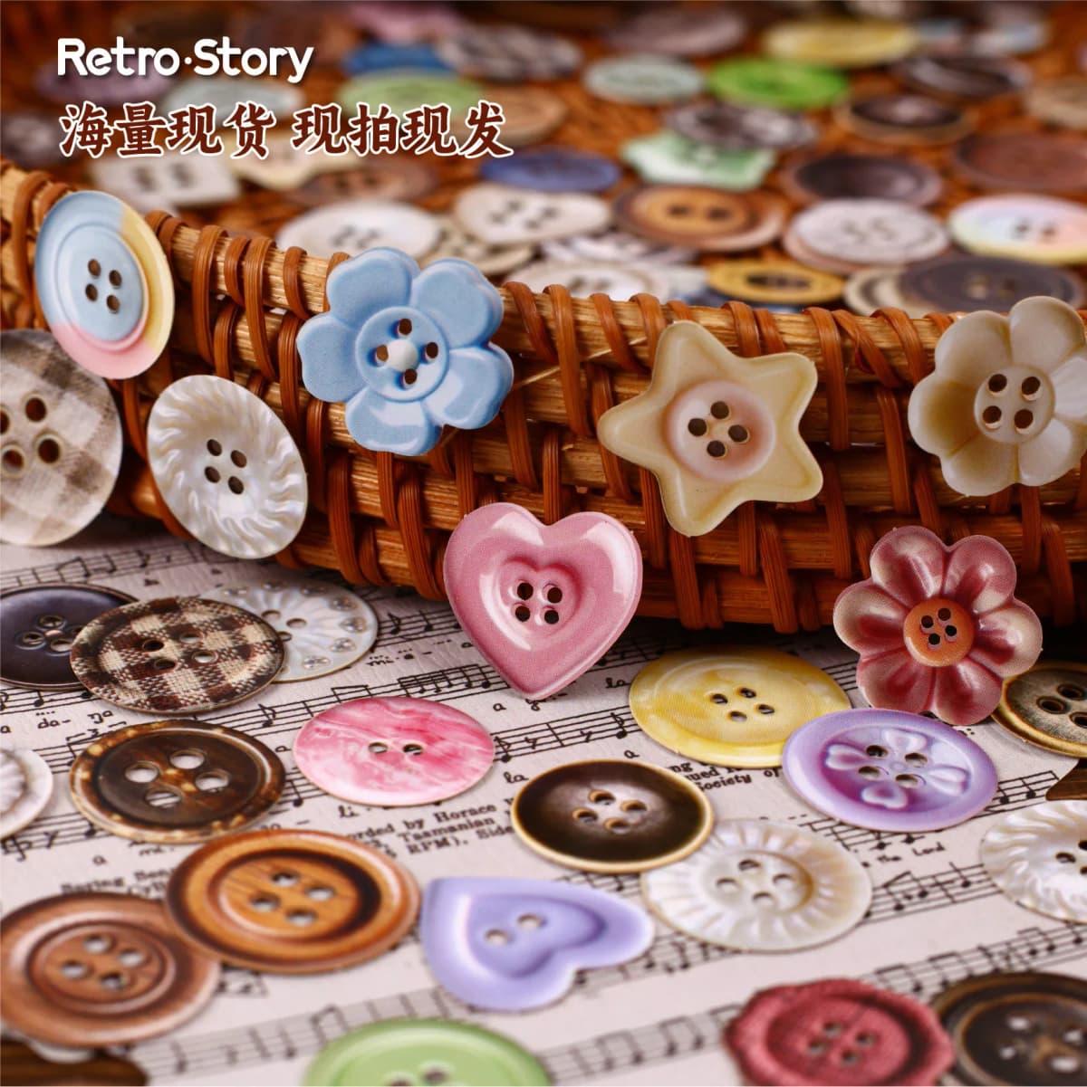 50pcs Kawaii Stationery Stickers button Junk Journal Planner Decorative Sticker Scrapbooking