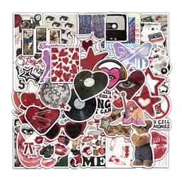 50/100PCS Downtown Y2K Stickers Trendy Guitar Suitcase Phone Case Laptop Decoration Waterproof Stickers