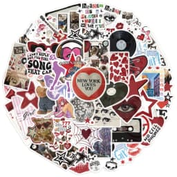 50/100PCS Downtown Y2K Stickers Trendy Guitar Suitcase Phone Case Laptop Decoration Waterproof Stickers