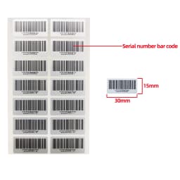 100pcs Tamper-proof warranty sticker 30X15mm security seal Anti-counterfeiting warranty label Serial number barcode sticker