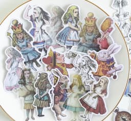 40 pcs/1lot kawaii Stationery Stickers Alice Diary Planner junk journal Decorative Scrapbooking DIY Craft Stickers