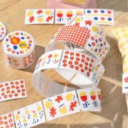 Journal GO 3x200cm Floral Flowers Masking Tape Decorative Paper Tape Stickers for Scrapbooking Gift Wrapping DIY Craft