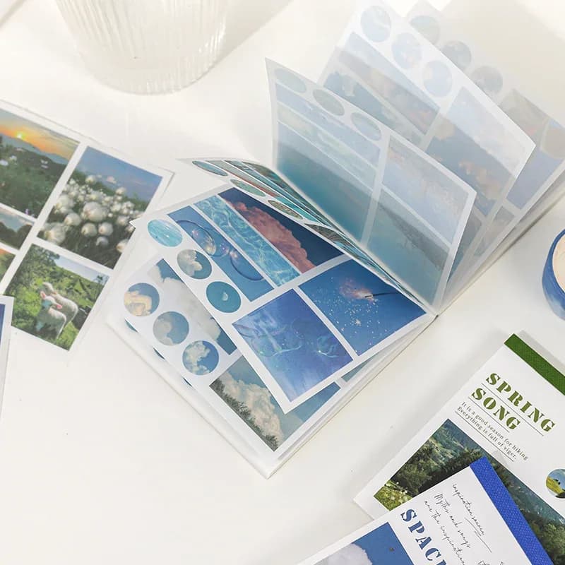 40pcs Art Decoration Sticker Planner Handbook Scrapbook DIY Decoration Material Sticker Creative Aesthetics Stationery Supplies