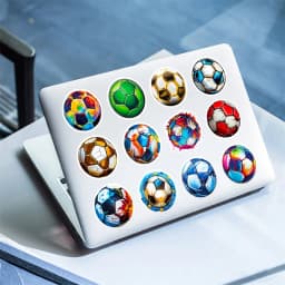10/30/50PCS Colorful Football PVC Sticker Aesthetic Decoration Scrapbooking Sketchbook Korean Stationery School Supplies