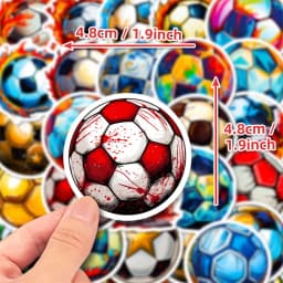 10/30/50PCS Colorful Football PVC Sticker Aesthetic Decoration Scrapbooking Sketchbook Korean Stationery School Supplies