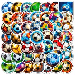 10/30/50PCS Colorful Football PVC Sticker Aesthetic Decoration Scrapbooking Sketchbook Korean Stationery School Supplies