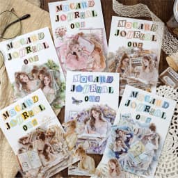 40pcs/lot Kawaii Stationery Stickers The Handbook of Women DIY Junk Journal Paper stickers Planner Decorative Mobile stickers