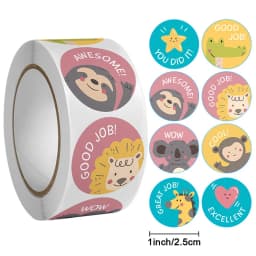100-500Pcs Cute Cartoon Animals Reward Stickers for Kids School Teacher Supplies Kids Classic Toy Gift Sealing Decor Stationery