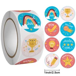 100-500Pcs Cute Cartoon Animals Reward Stickers for Kids School Teacher Supplies Kids Classic Toy Gift Sealing Decor Stationery