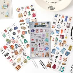 6/36 Sheets Cute Magazine Scrapbooking Stickers Book DIY Junk Journal Material Decoration Album Diary Stationery supplies