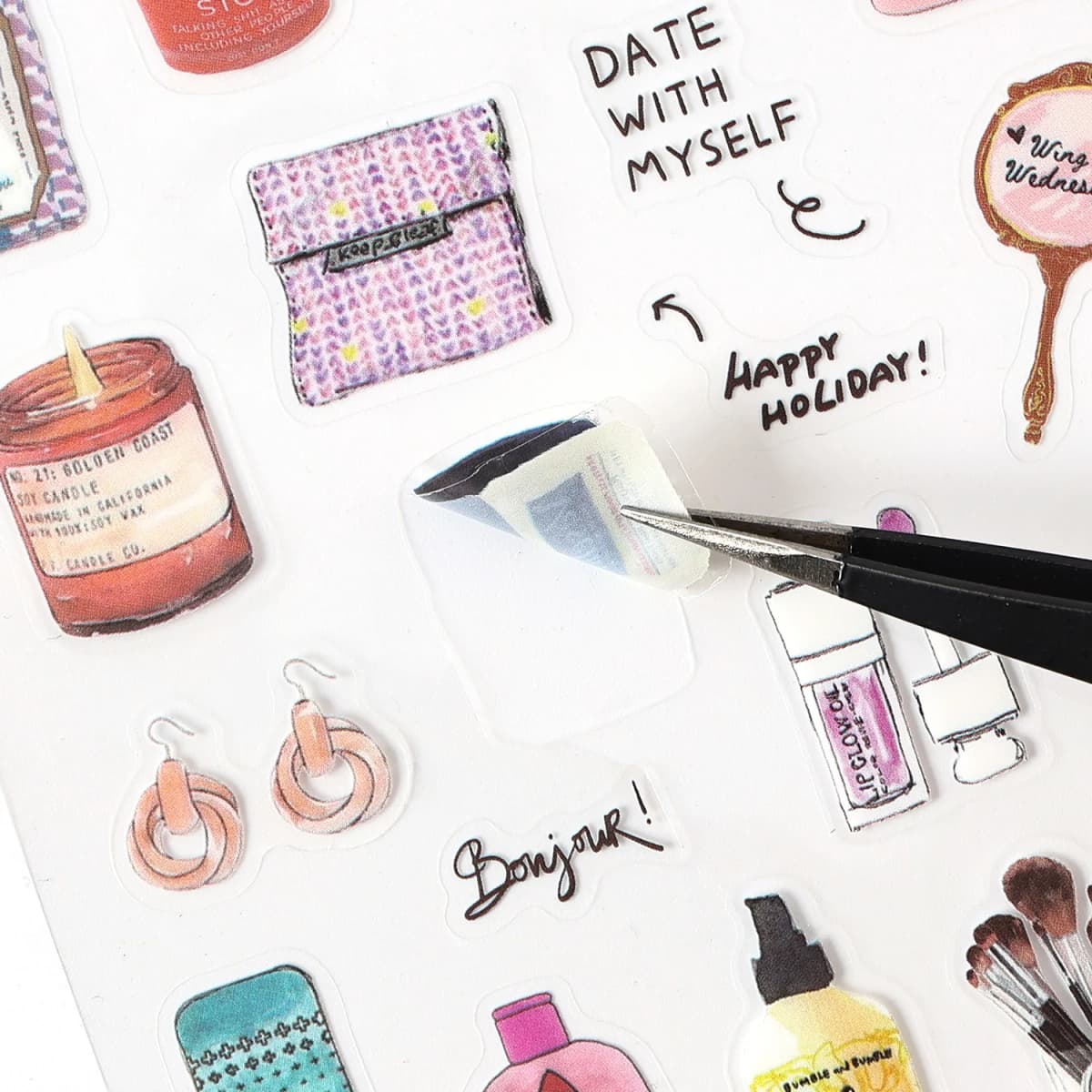 6/36 Sheets Cute Magazine Scrapbooking Stickers Book DIY Junk Journal Material Decoration Album Diary Stationery supplies
