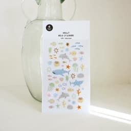 Korean Import Suatelier Sea World Fish Sticker Scrapbook Decor PVC Stationery DIY Stickers School Office Journaling Supply 1182