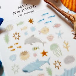 Korean Import Suatelier Sea World Fish Sticker Scrapbook Decor PVC Stationery DIY Stickers School Office Journaling Supply 1182
