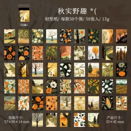 Journal GO 50pages Four Seasons in Bloom Sticker Book Aesthetics INS Design DIY Journal Scrapbook Decor Scenery Sticker