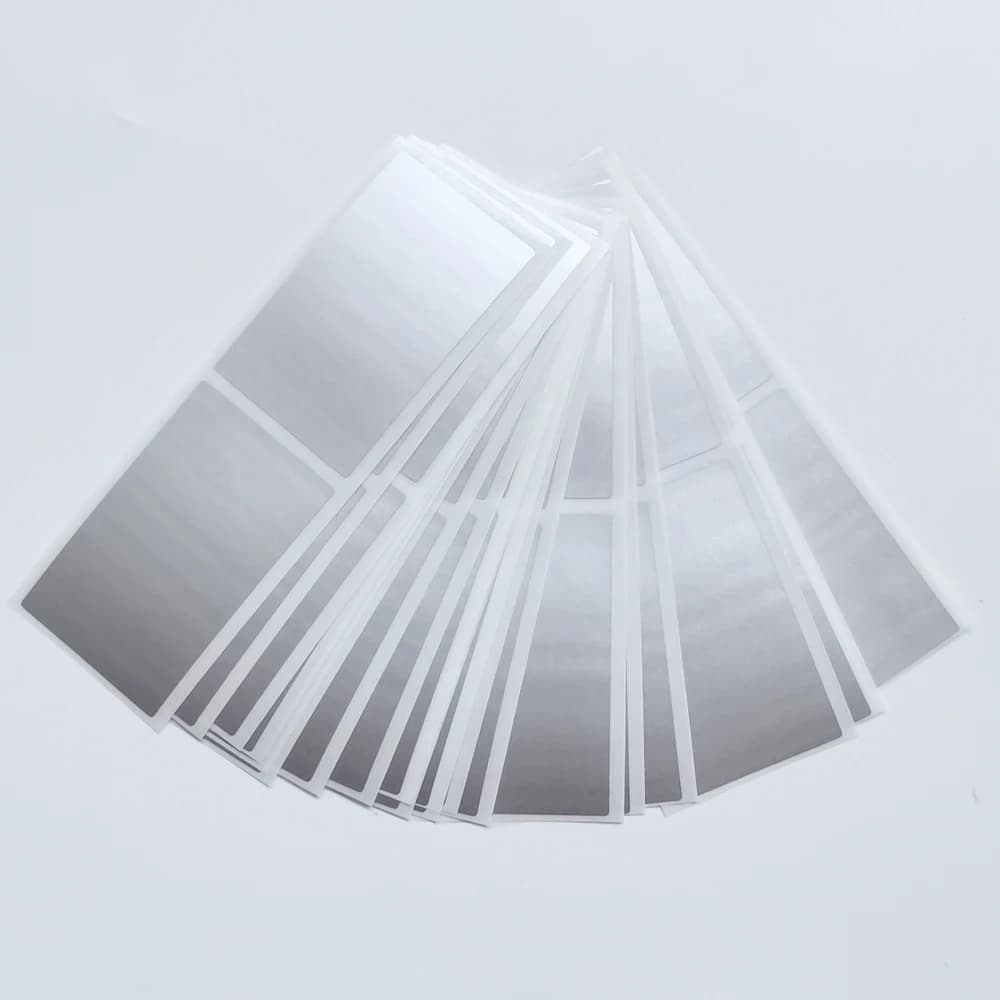 100PCS 58x35mm Silver/Golden Scratch Off Sticker Protection Style